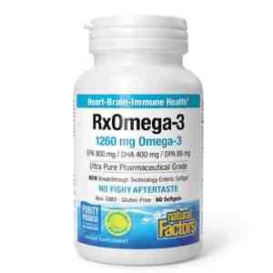 Natural Factors RxOmega-3 | 1260 mg Omega-3 | 240 Softgels