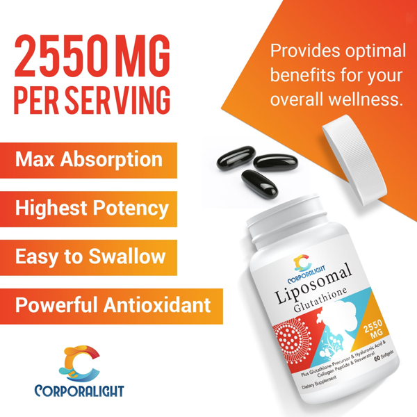 Corporalight Liposomal Glutathione 2550mg Softgel