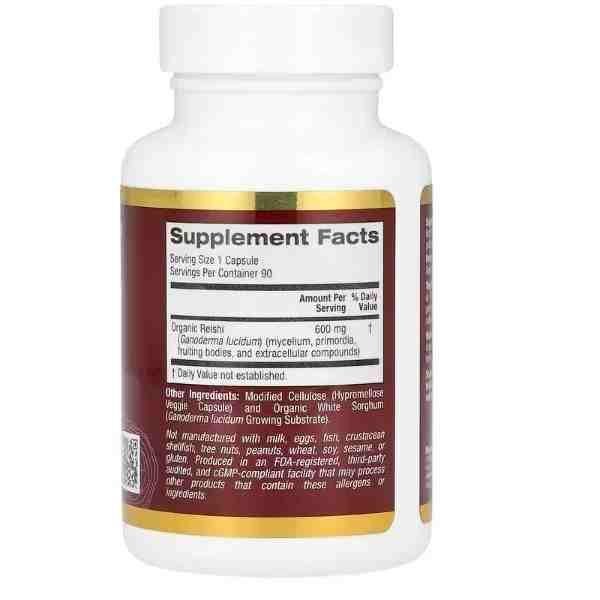 California Gold Nutrition – Fungiology Reishi | 90 Capsules