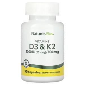 Natures Plus Vitamins D3&k2 Supplement
