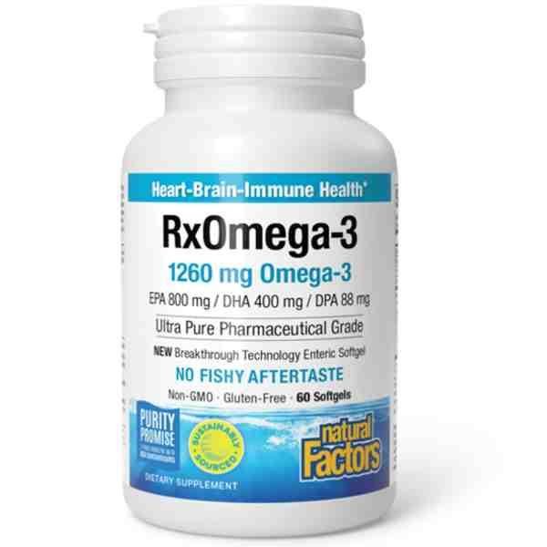 Natural Factors RxOmega-3 | 1260 mg Omega-3 | 240 Softgels