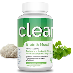 Clear Brain & Mood 20 Billion CFUs Probiotic Capsules