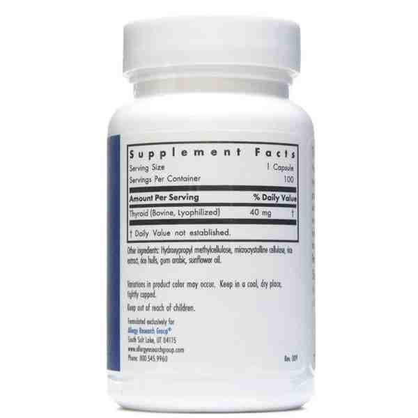 Allergy Research Group Thyroid Natural Glandular Capsules
