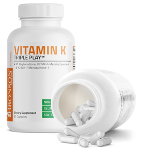 Bronson Vitamin K Triple Play Capsules