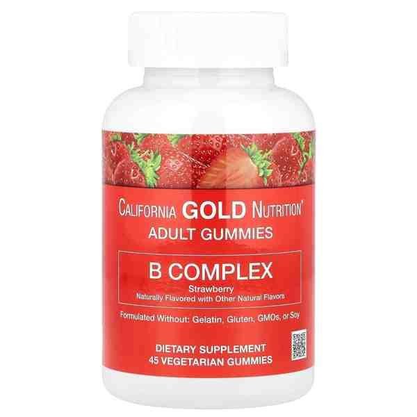 California Gold Nutrition B-Complex Adult Gummies – 45 Gummies