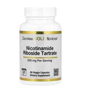 California Gold Nutrition – Nicotinamide Riboside Tartrate 250mg | 60 Capsules
