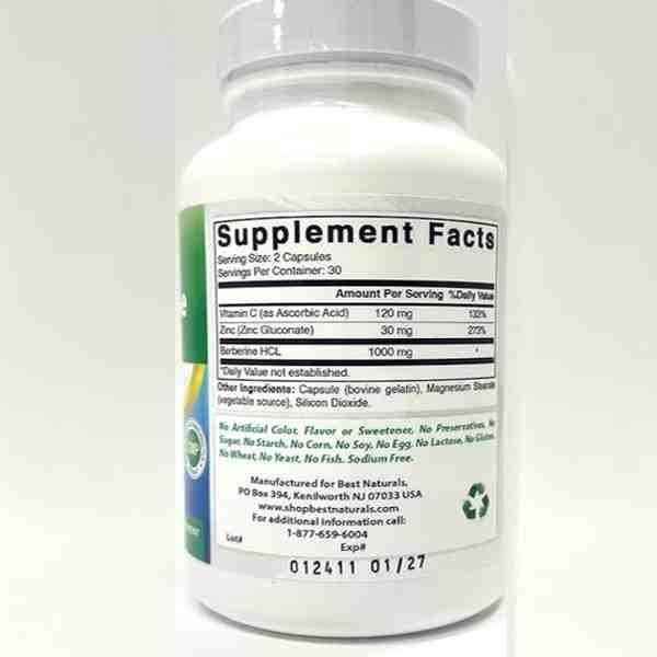 Best Naturals Berberine 500mg | 120 Capsules