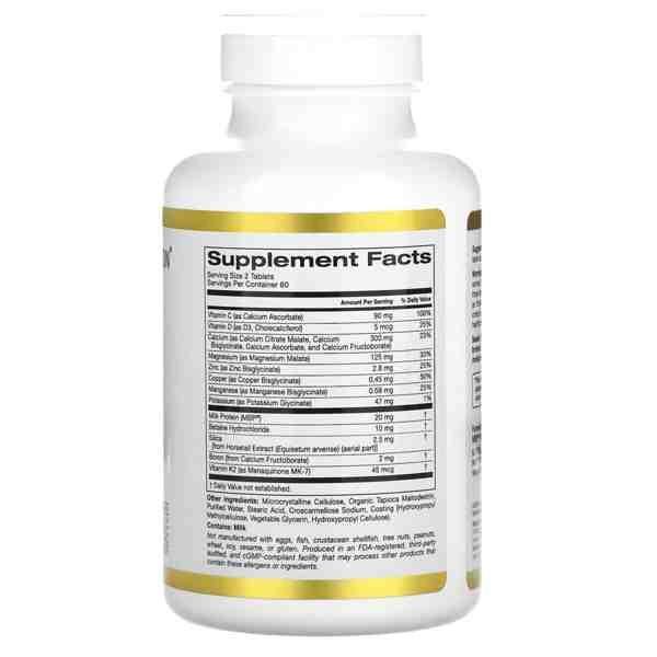 California Gold Nutrition Bone Boost –120 Tablets