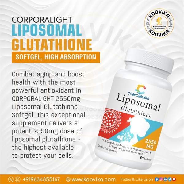 Corporalight Liposomal Glutathione 2550mg Softgel