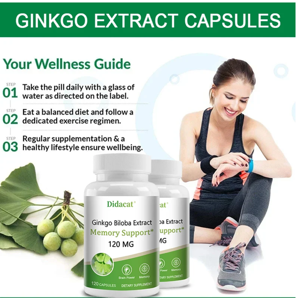 Didacat Ginkgo Biloba Extract Memory Support Capsules