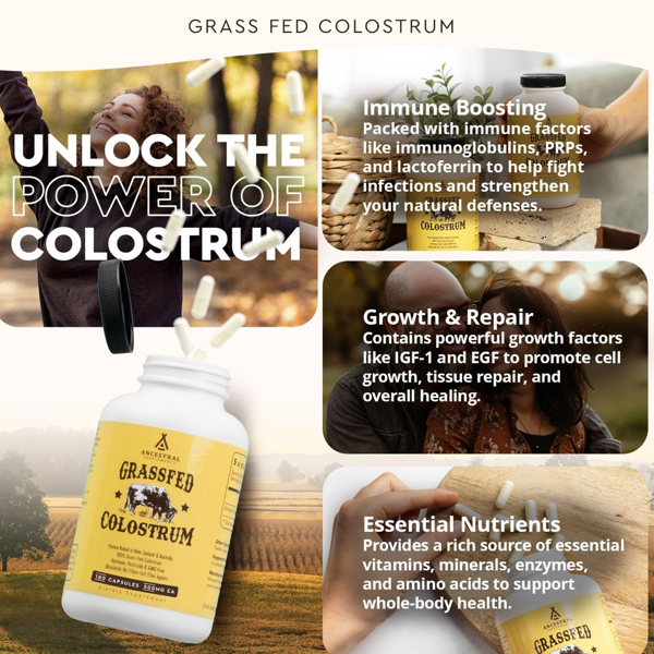 Ancestral Supplements Grassfeed Colostrum Capsules