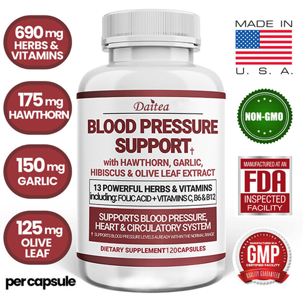 Daitea Blood Pressure Support With Hawthorn Capsules