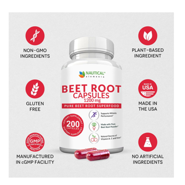 Nautical Elements Beet Root Capsules 1200 Mg
