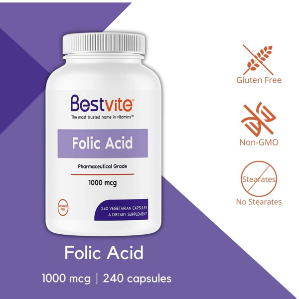 BESTVITE Folic Acid 1000mcg Capsules