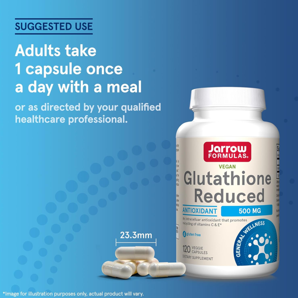 Jarrow Formulas Vegan Glutathione Reduced 500Mg