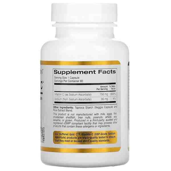 California Gold Nutrition Buffered Gold C | 240 Capsules