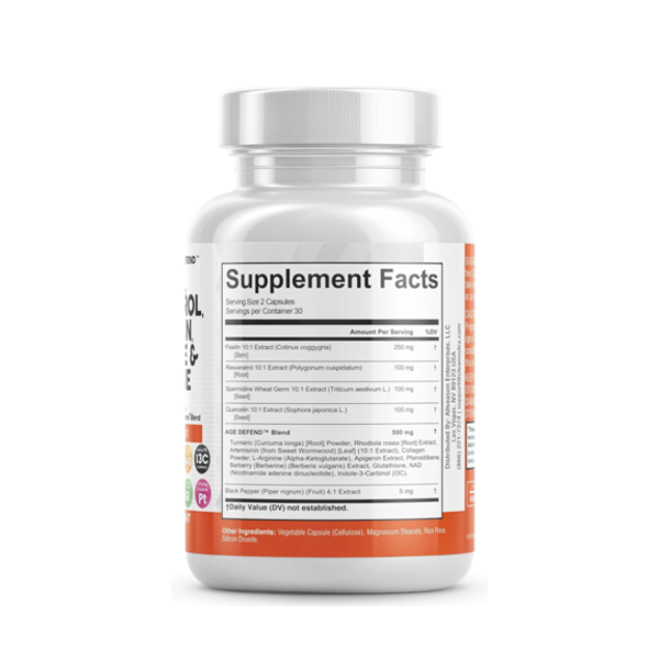 Clean Nutraceuticals Fisetin, Resveratrol Capsules