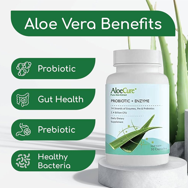 Aloecure Probiotics + Enzyme 10 Billion Cfus Capsules