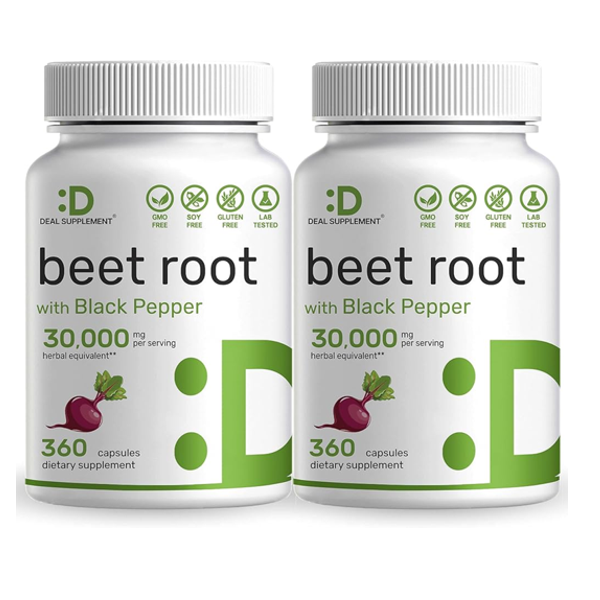 Deal Supplement Beet Root With Black Pepper Capsules