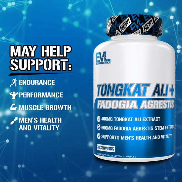 EVLution Nutrition Tongkat Ali + Fadogia Agrestis Capsules