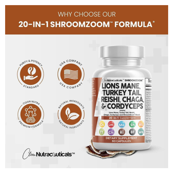 Clean Nutraceuticals Lions Mane Capsules