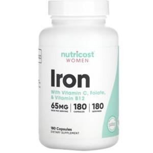 Nutri cost Women iron with Vitamin C & Vitamin B12 Supplement