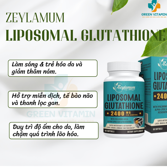 Zeylamum MG Liposomal Glutathione 2400 MG Capsules