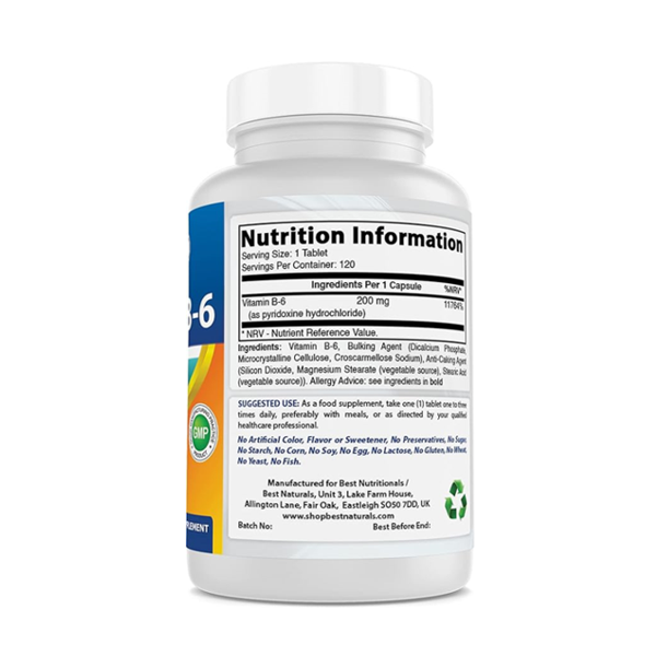Best Naturals Vitamin B-6 200 Mg Supplement