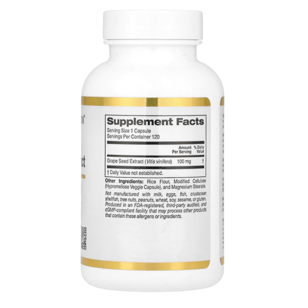 California Gold Nutrition French Grape Seed Extract 100mg