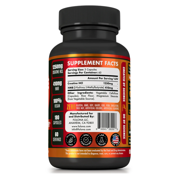 Folona Creatine HCL With HMB Capsules
