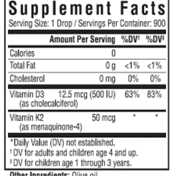 Seeking Health Vitamin D3 + k2 Supplement